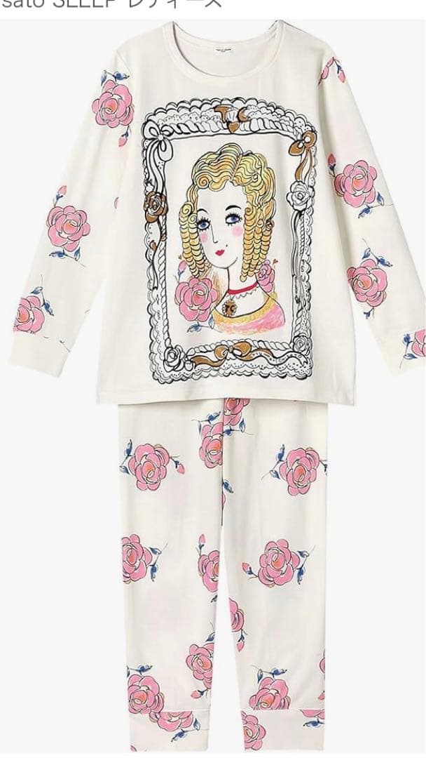 【値下げ】ツモリチサト　スリープ　パジャマ　Mサイズ　ホワイト　額縁のマリーさん 楽天市場】ツモリチサトスリープ パジャマ ”パリの旅”（綿100％のミニ