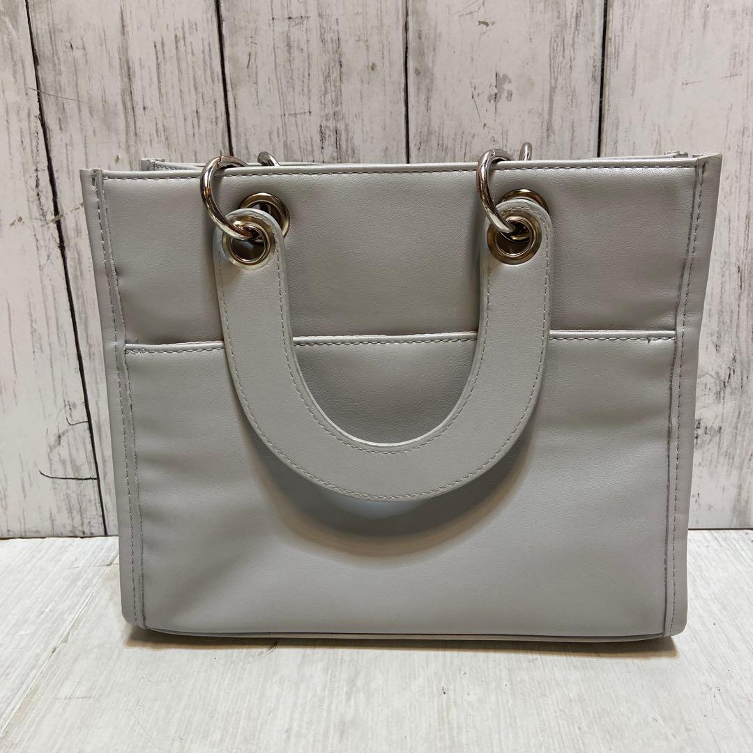 Pium ピウム⭐️ビジューキルティングミニトートバッグ ブルーグレー