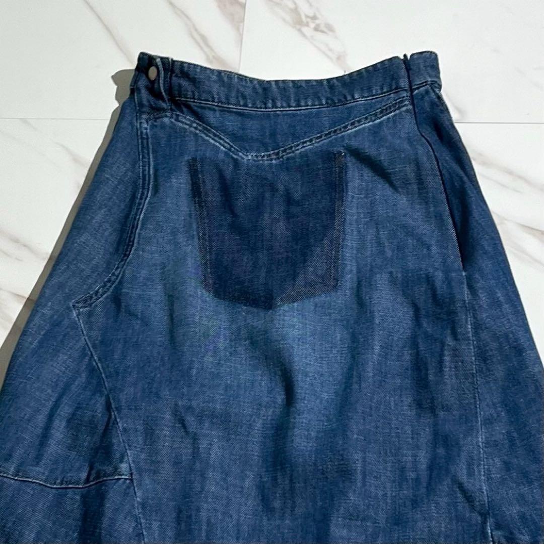 美品✨ LOEWE アシンメトリー デニムスカート パズル パッチワーク