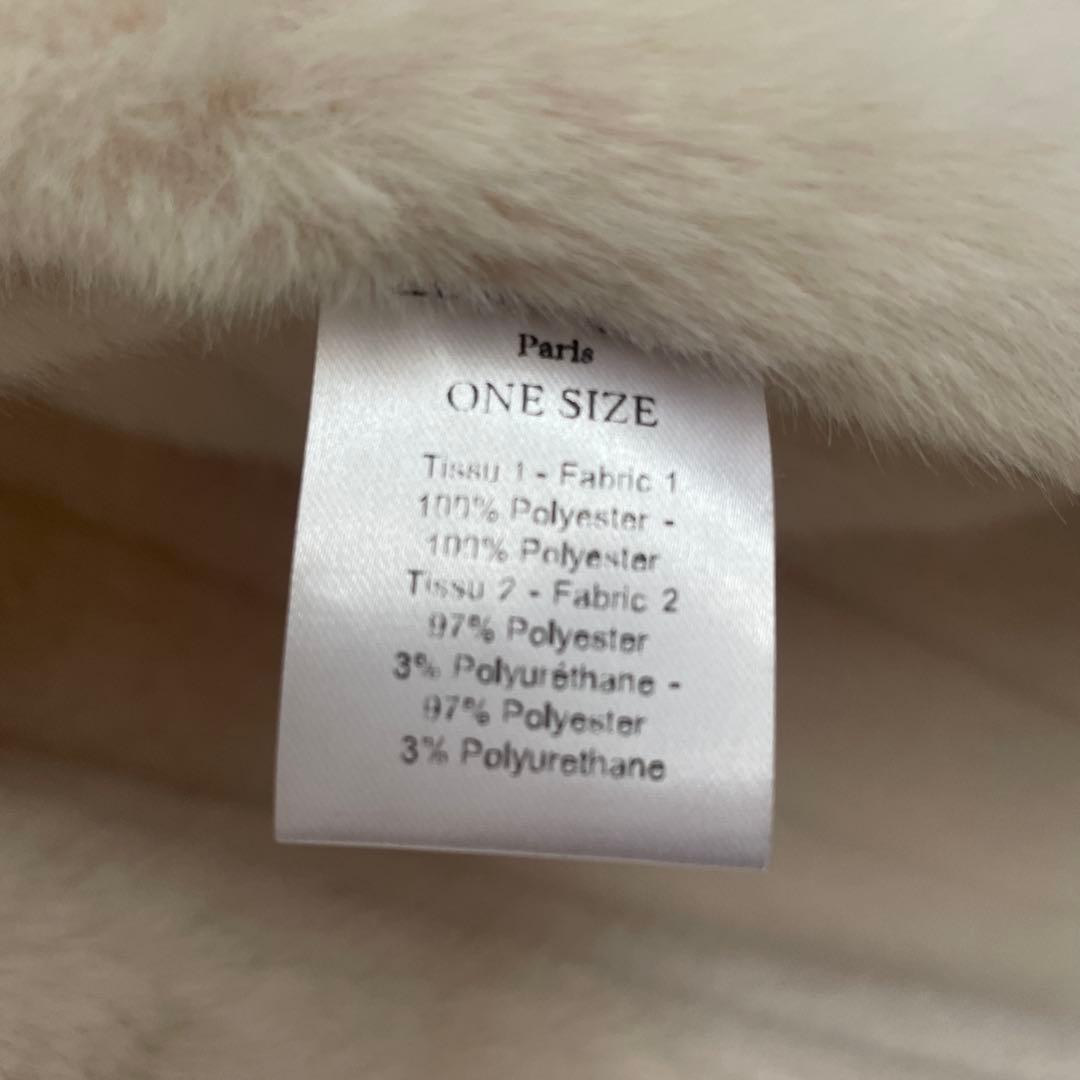 Lemonplet レモンプレット エコファーフーデッドポンチョ オフホワイト