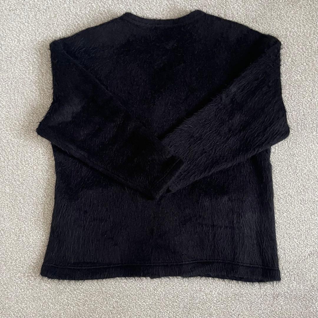 monitaly モヘア風カーディガン ブラック xs 南商店 - メルカリ