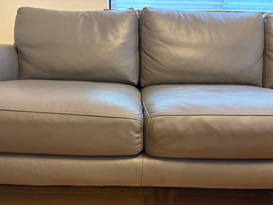 ACTUS 本革カウチソファ（five by five S5507 ）グレー - メルカリ