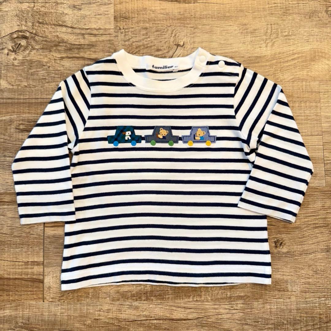 familiar 80cm 長袖 Tシャツ ストライプ - メルカリ