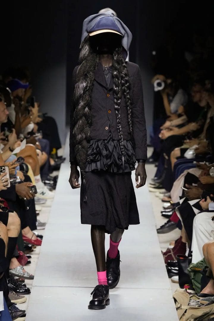 26SS コムデギャルソンオムプリュス ジップフリルブラウス シャツ CDG