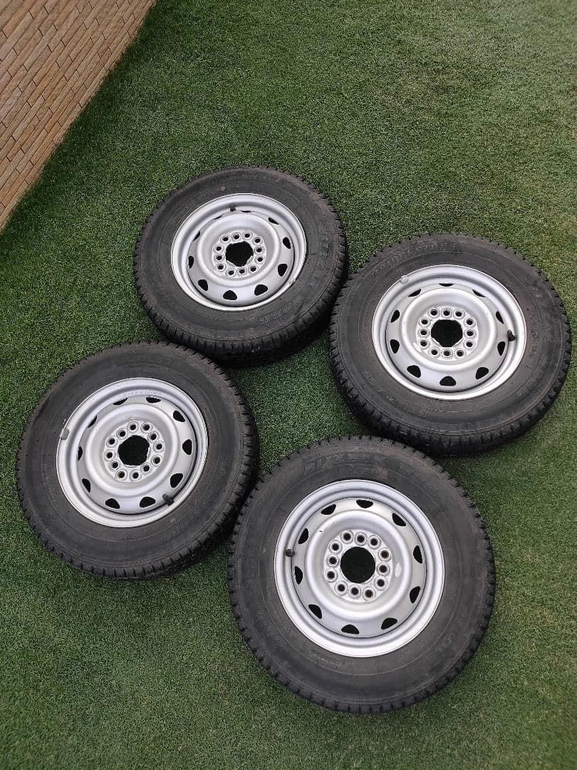 ①ブリヂストン ホイールセット 145R12 145/80R12 軽トラ バン BRIDGESTONE（ブリヂストン） 2026年製 日本製 K370 145/80R12 80/78N