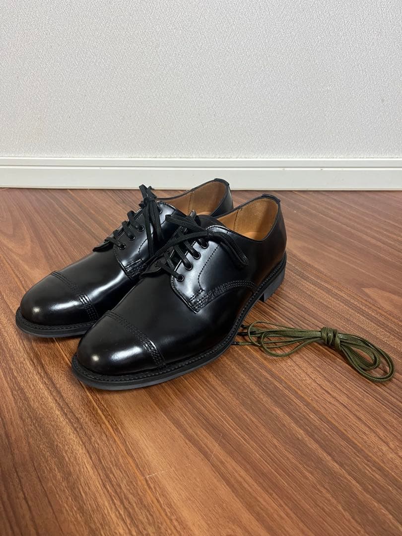 新品6.8万 SANDERS MILITARY DERBY SHOE UK7 sanders-1128R-MILITARY-