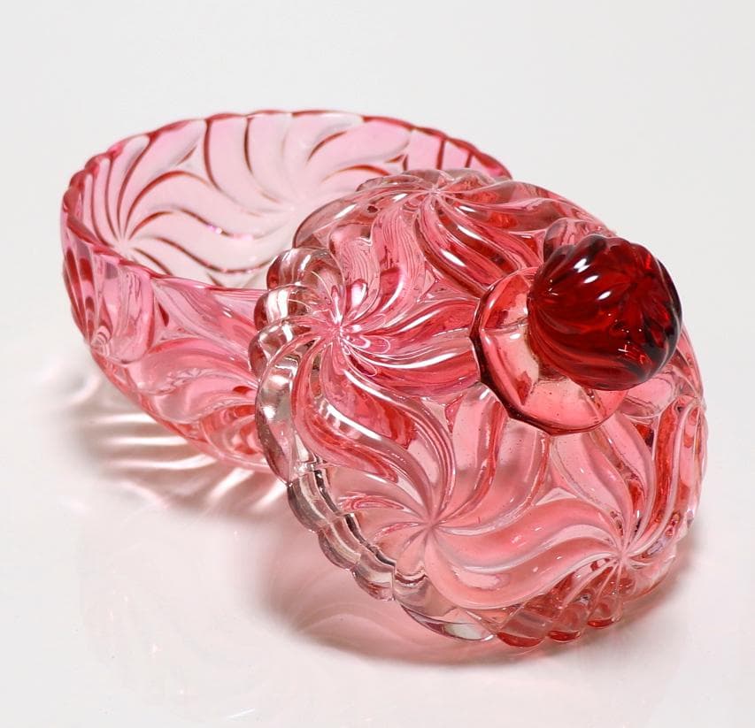 オールド・バカラ ロザース・ミュルティプル ローズ 稀少 蓋物