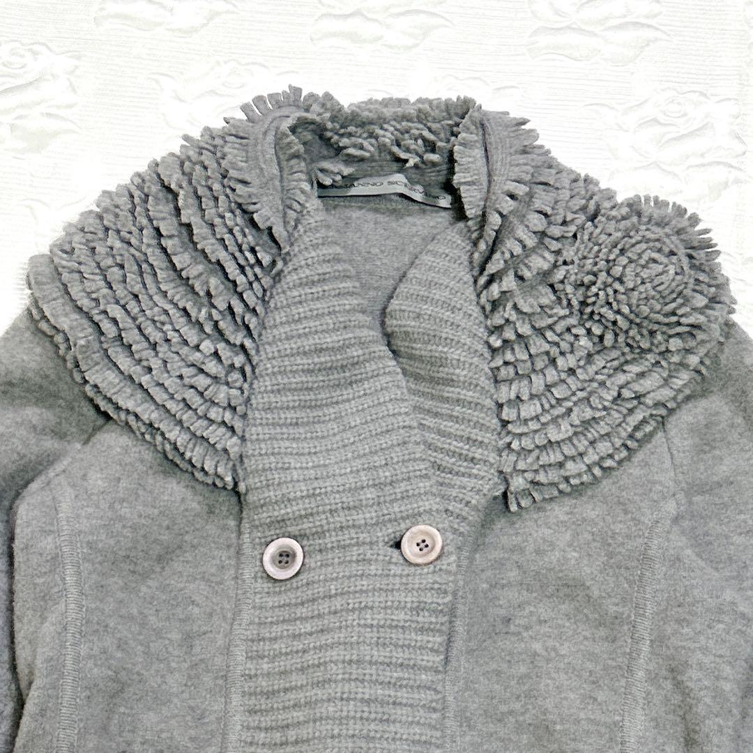 美品❤︎ イタリア製 エルマンノシェルヴィーノ フリル襟 アンゴラ