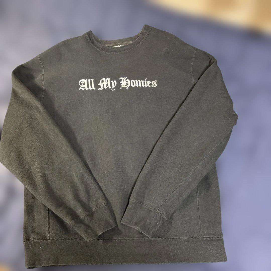 t*c様 All my homies スウェット All My Homies Embroidery Crewneck Sweat【BLACK】