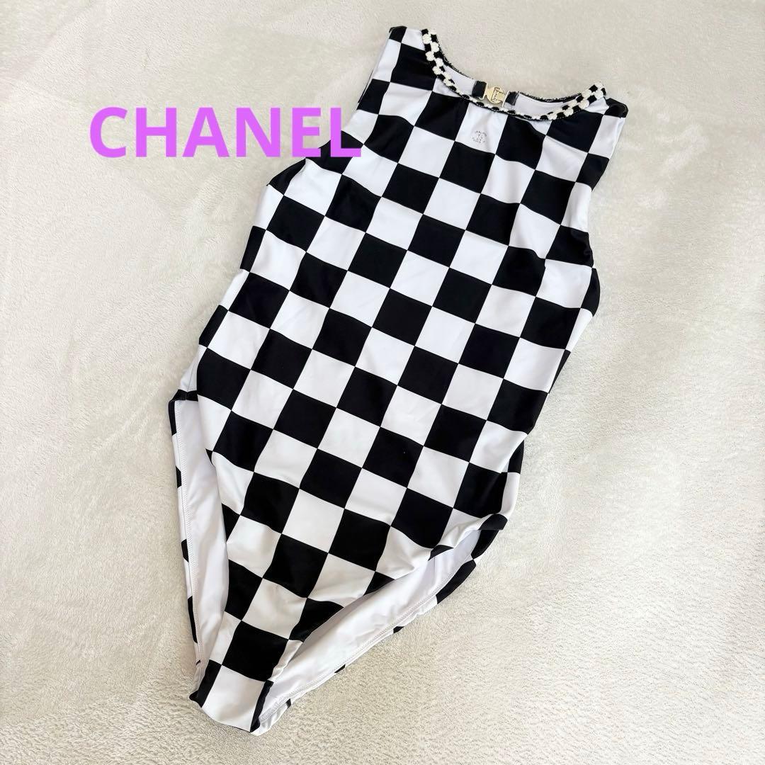 シャネル 水着 23年クルーズライン チェッカー柄 - メルカリ