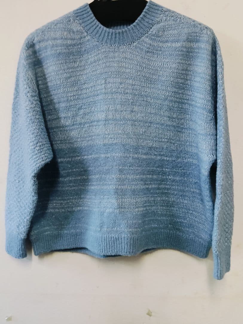 中川政七商店ブルー ニットセーター クルーネック新品未使用 m17456120930_1.jpg?1769230946