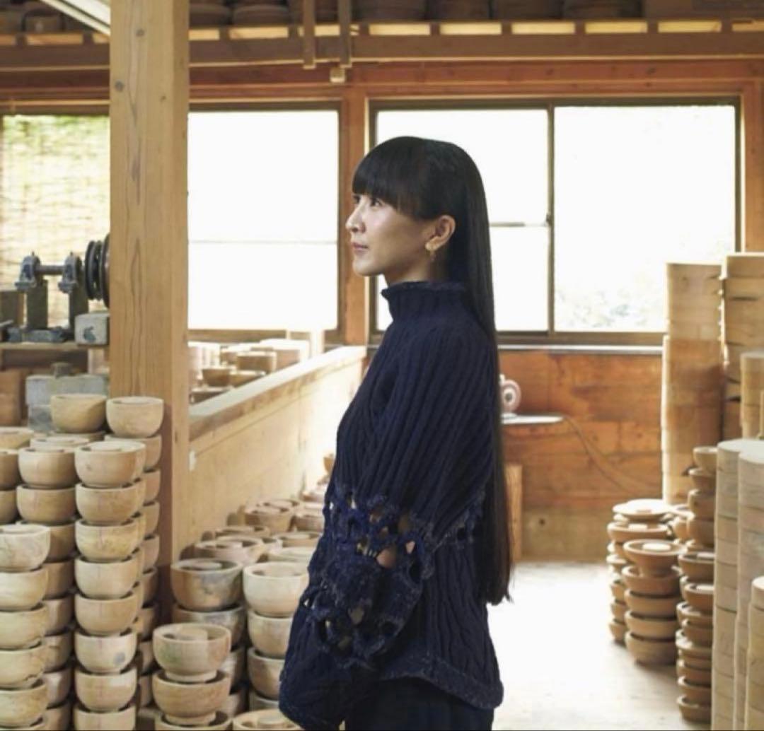 Mame Kurogouchi バスケットパターンコンビネーションニットPO - メルカリ