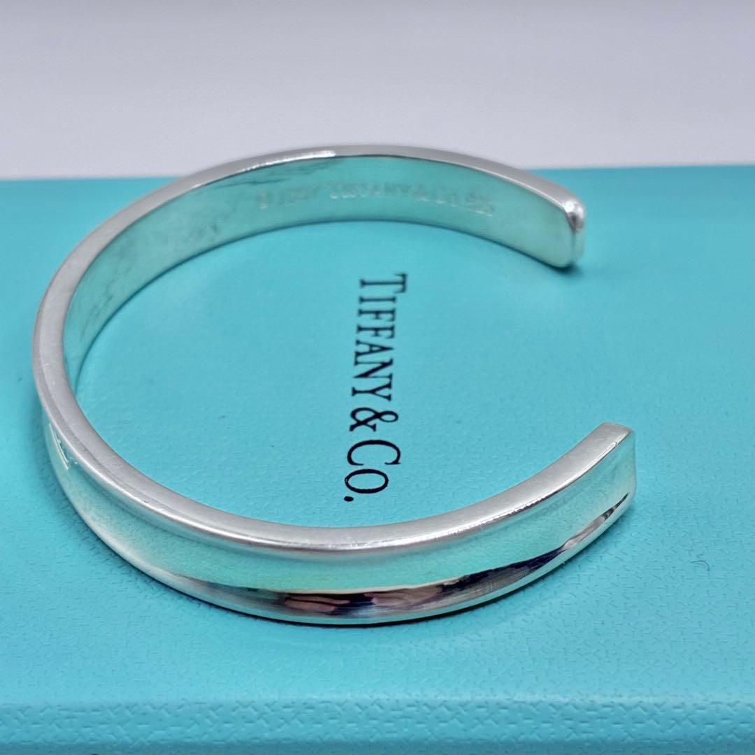 箱、袋付き】ティファニー 1837 ナロー カフ バングル スリム シルバー