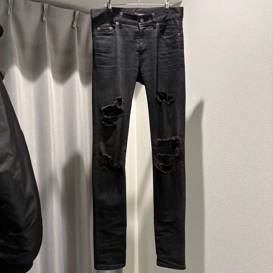 2015 エディ期SAINT LAURENT PARIS クラッシュデニム