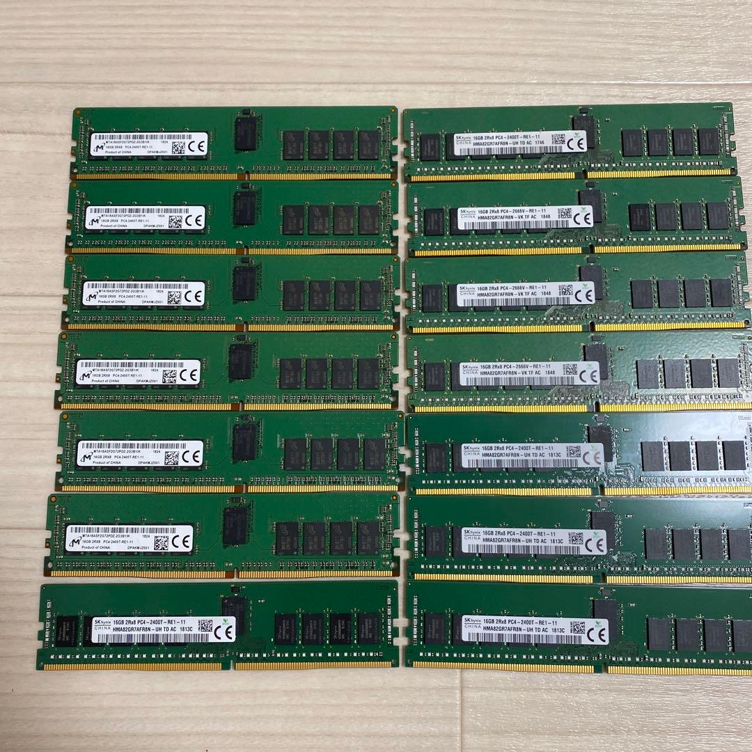 M*M様 メモリー16GB 2Rx8 PC4-2400T-RE1-11 MICRON 16GB PC4-2400T-R Registered ECC 2RX4 Memory RDIMM