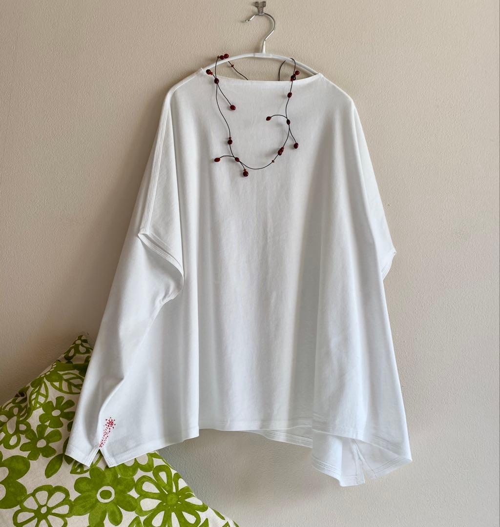 ババグーリ 未使用近 オーガニックコットン ワイドプルオーバー