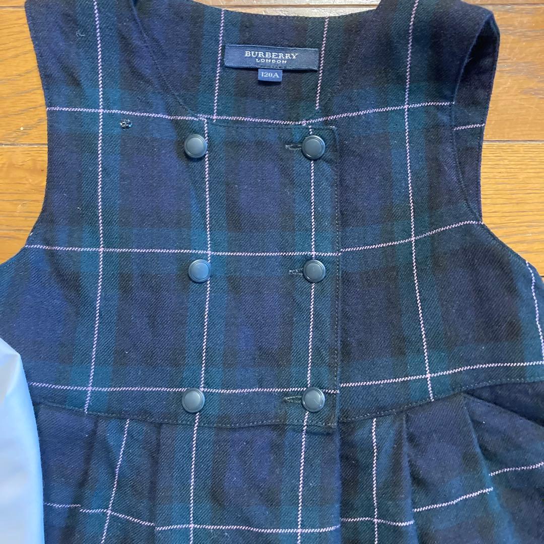 バーバリー ワンピース ブラウスセット 卒園式 入学式 フォーマル