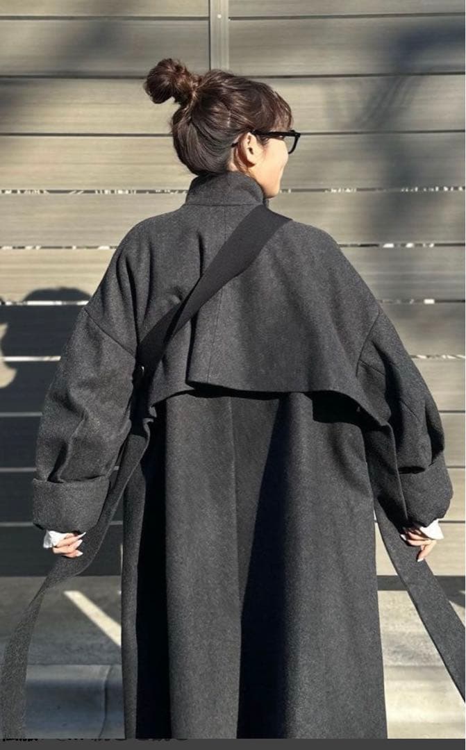 ENFOLD オーバーサイズロングコート ダークグレー 38 - メルカリ