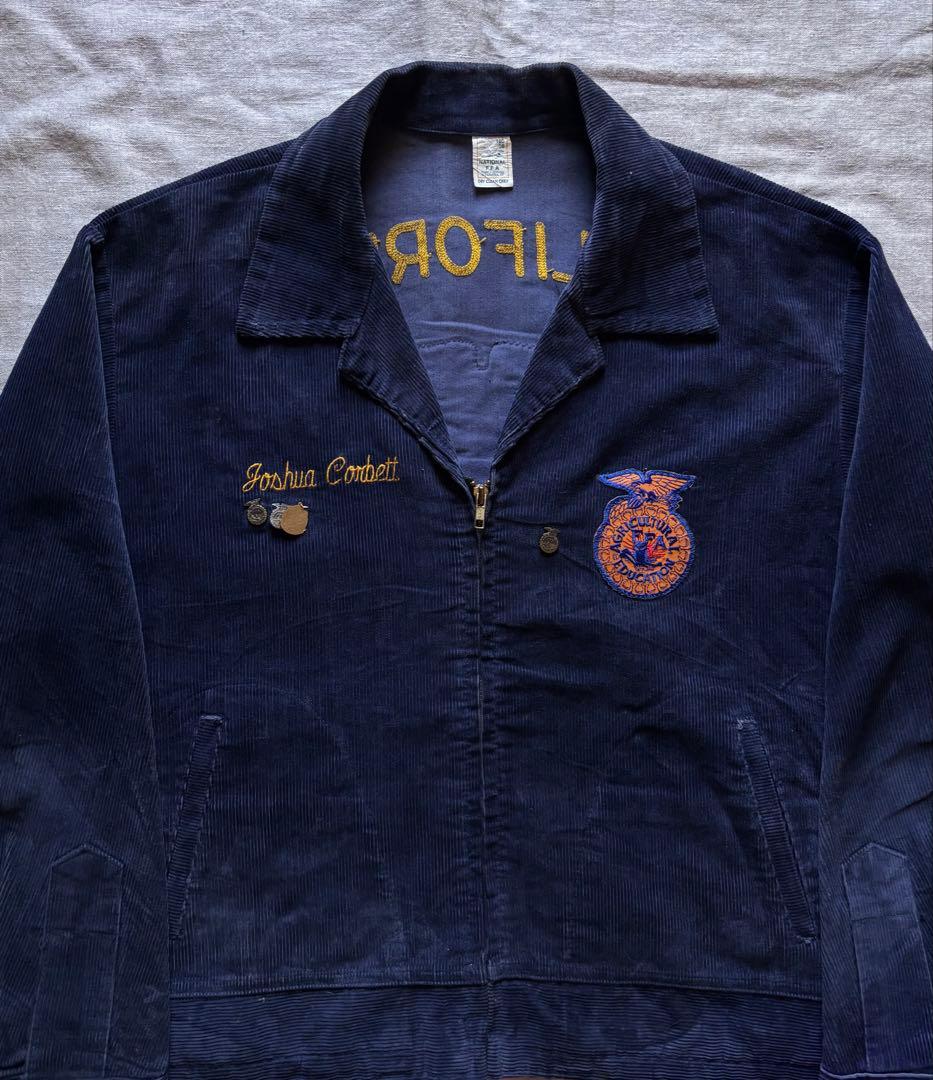 超特大】 80s FFAファーマーズジャケット 56 ヴィンテージ バッチ付き