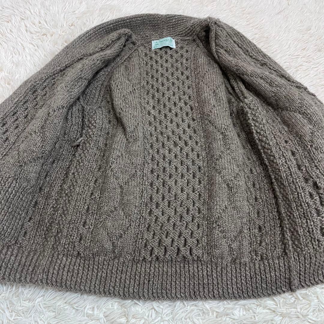 インバーアラン サイズ42 ショールカラーカーディガン 6A ブラウン