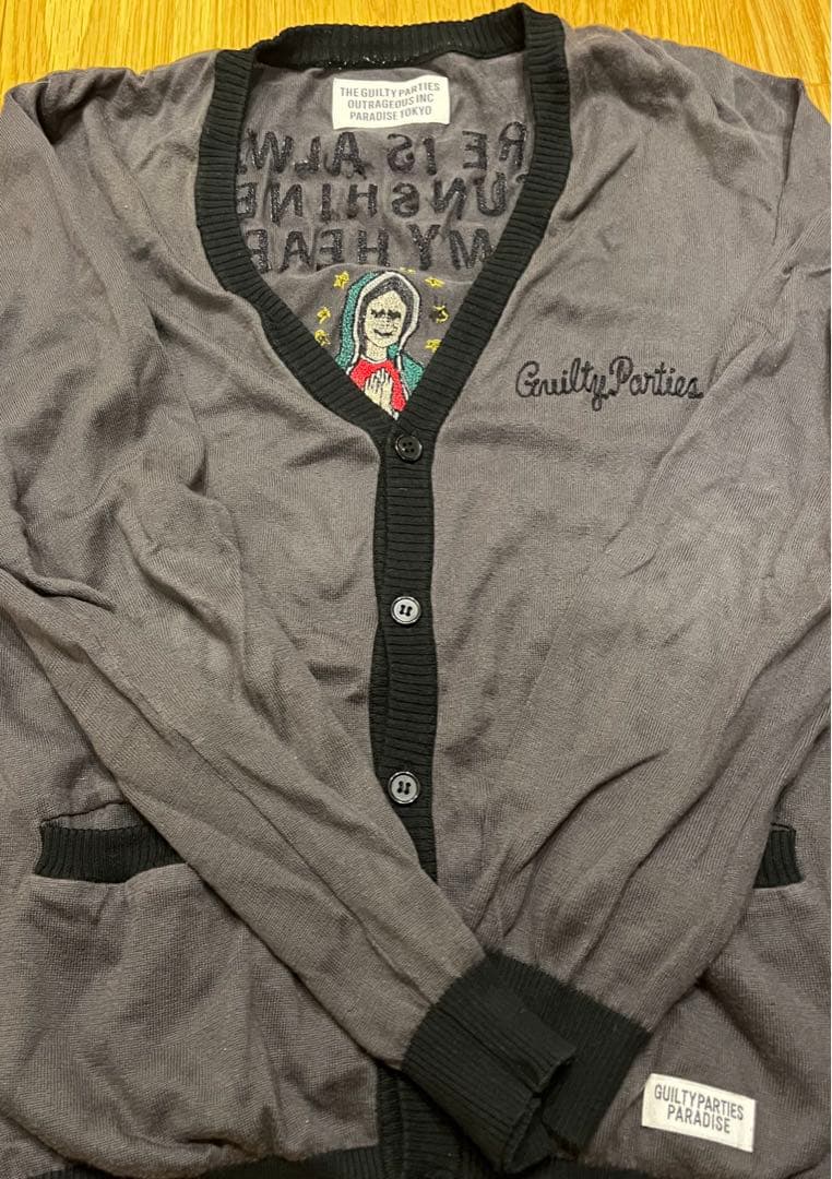 ワコマリア　カーディガン グリッターモヘアニットカーディガン タイプ1 24FW-WMK-KN15