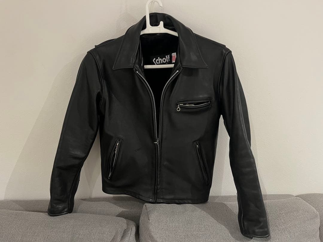 美品　Schott ブラックレザージャケット サイズ40 643 楽天市場】ショット SCHOTT 643 当店別注 襟付き シングルライダース
