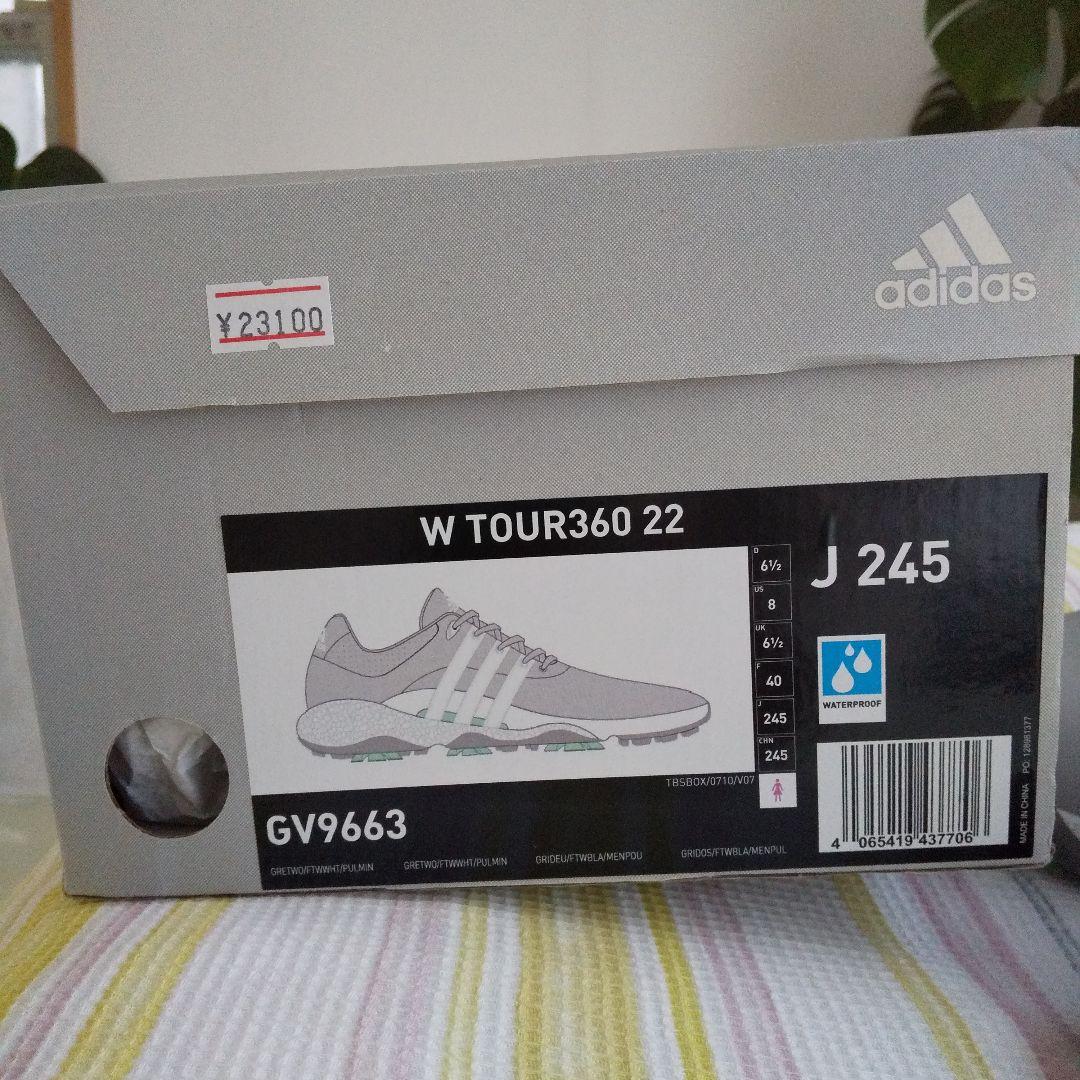 新品　アディダス　ゴルフシューズ　24.5ｃｍ　グレー