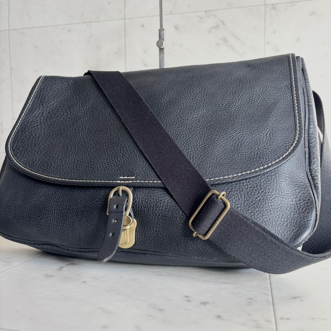 PARLEY パーリィー 本革 シボ革 ポストマンバッグ ショルダー 大容量 STUDIO D'ARTISAN × PARLEY 】 オールレザーポストマンバッグ 再入荷