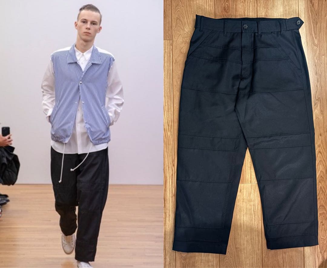 COMME des GARCONS SHIRT サイドアジャスター スラックス COMME des GARCONS SHIRT（コムデギャルソンシャツ）スラックス 黒