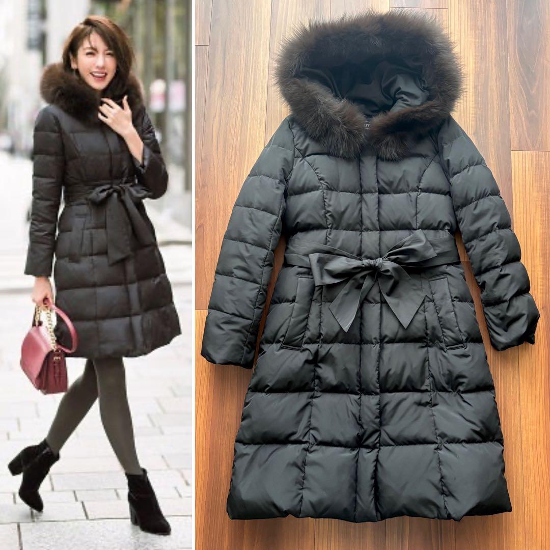 ☆ジャスグリッティー☆ファー付フードダウンコート☆ブラック1