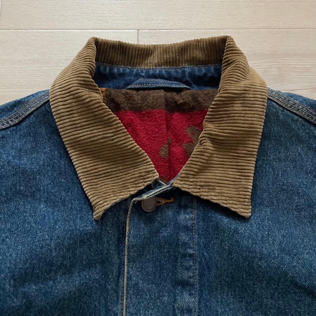 80s BANANA REPUBLIC デニムカバーオール 襟コーズ 地球儀タグ