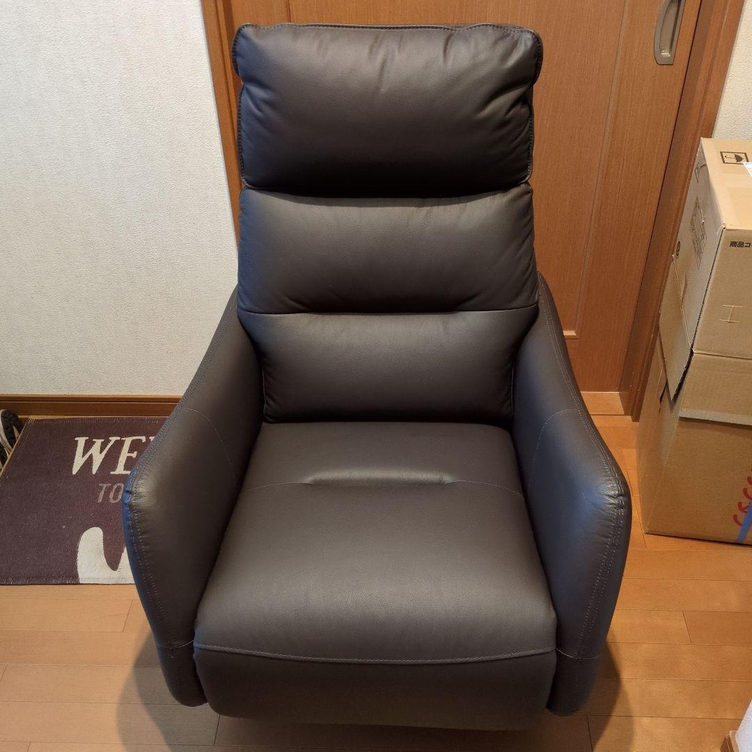 ニトリ　電動リクライニングパーソナルチェア(2モーター LE01 DBR) 電動リクライニングパーソナルチェア 本革(一部合成皮革)タイプ (LE01