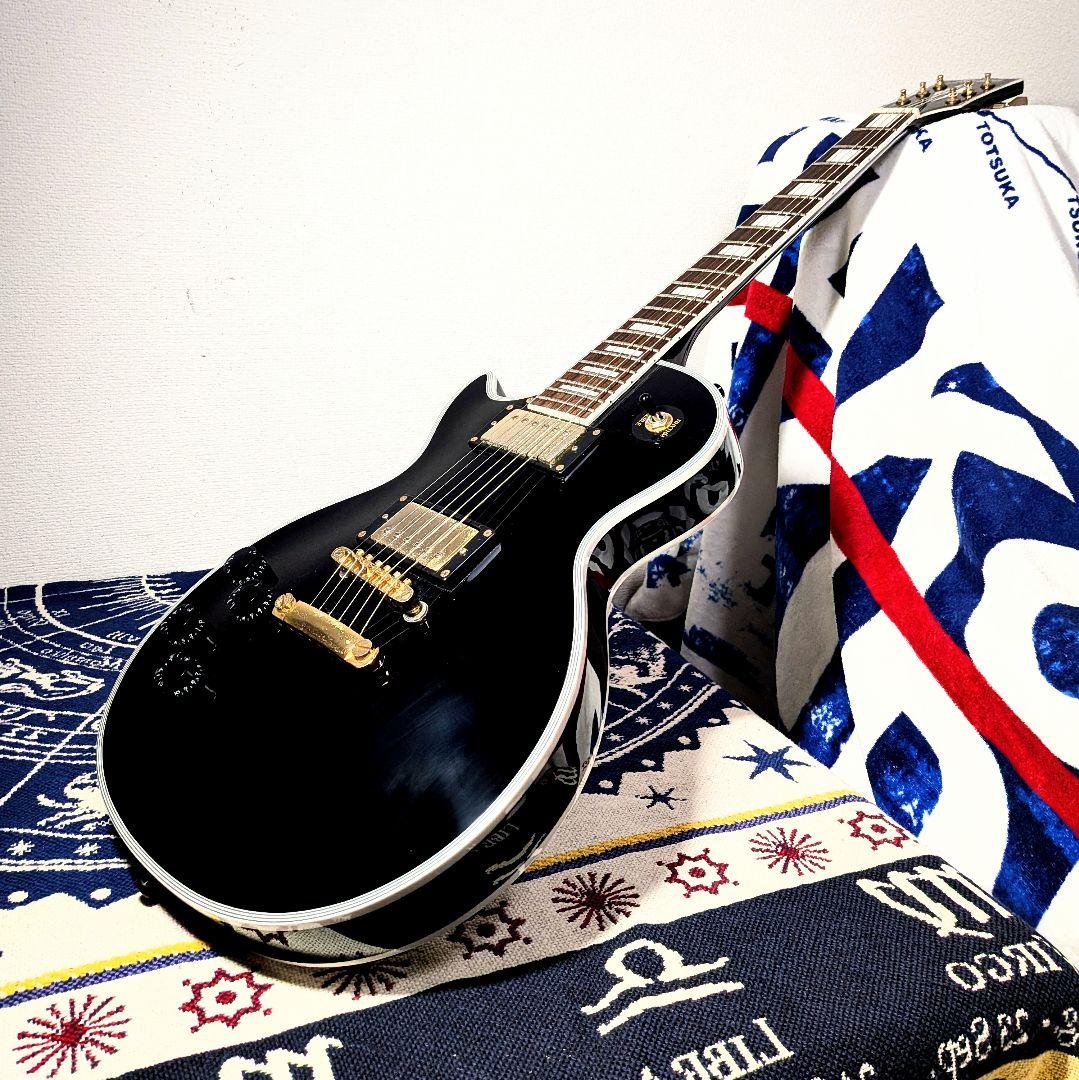 レスポールカスタム 左 レフティ エレキギター 黒金 レスポールカスタム 左 レフティ エレキギター 黒金 - メルカリ