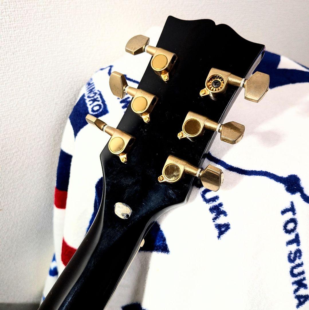 レスポールカスタム 左 レフティ エレキギター 黒金 - メルカリ