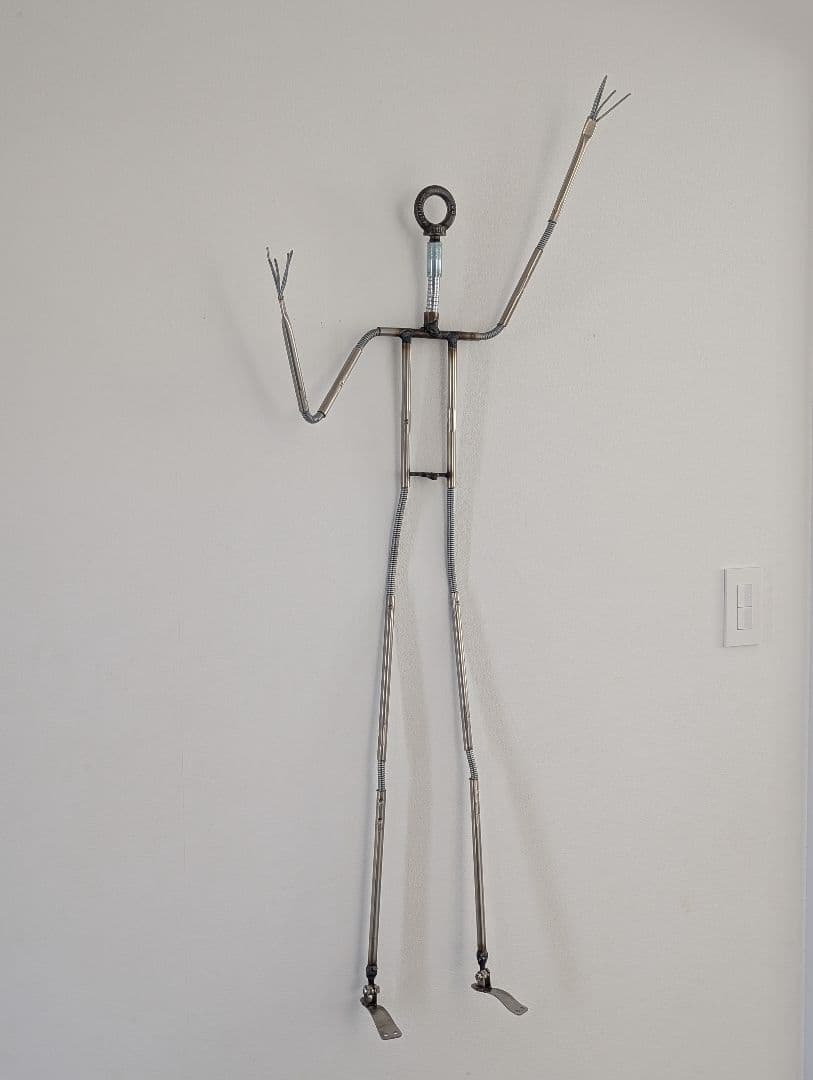 USED/インダストリアル 金属製骨格 オブジェ アート メタルスカルプ