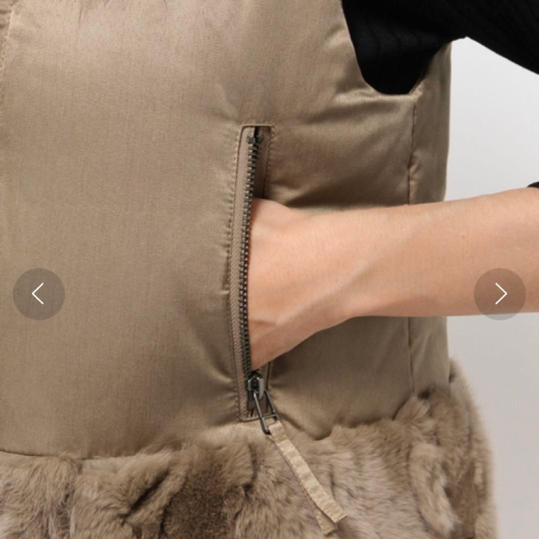 ダイアグラム ヘムファーダウンベスト 36 ふわふわ ファー ボア DMW