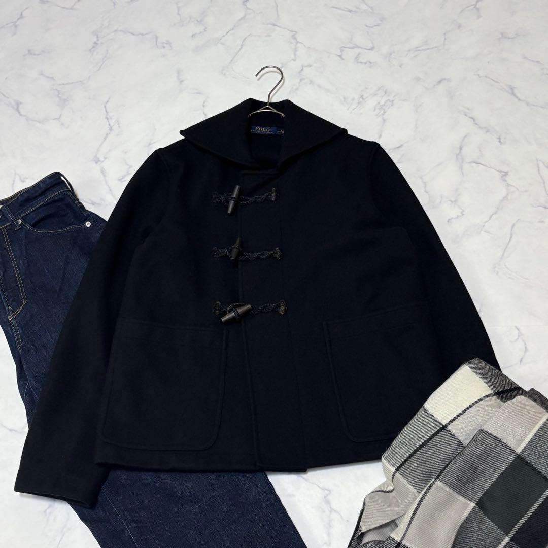 ポロラルフローレン 【L】 ウール混 ショート丈 ダッフルコート ドグルボタン ポロ ラルフローレン POLO RALPH LAUREN ダッフルコート フード ウール