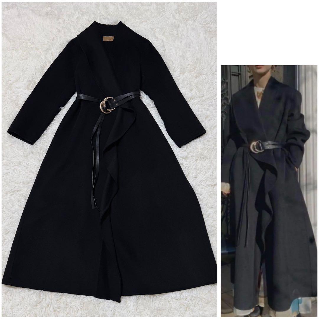 【美品】AMERI UNDRESSED FRILL COLLAR COAT アメリふく。 . . . UNDRESSED FRILL COLLAR COAT (02020720070