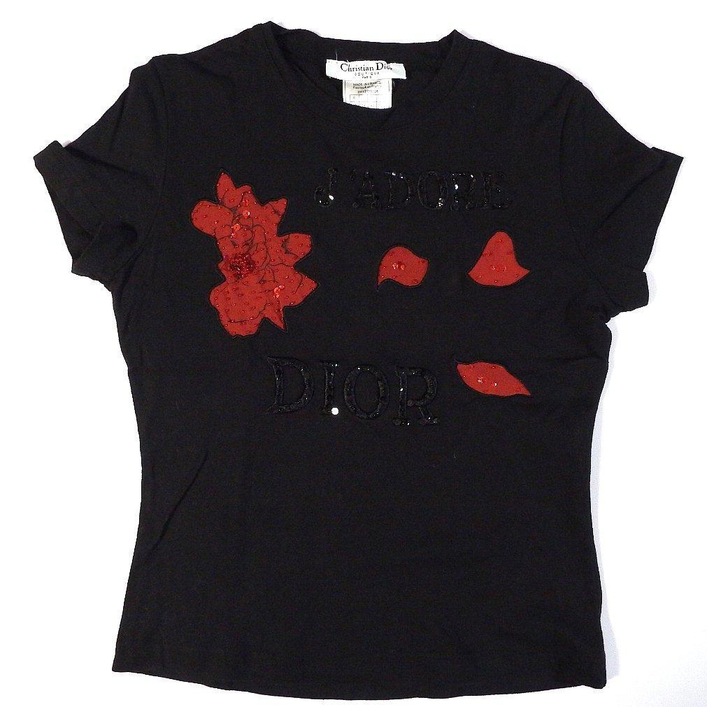 Christian Dior 赤い薔薇 ジョンガリアーノ期Tシャツ 2005年 - メルカリ
