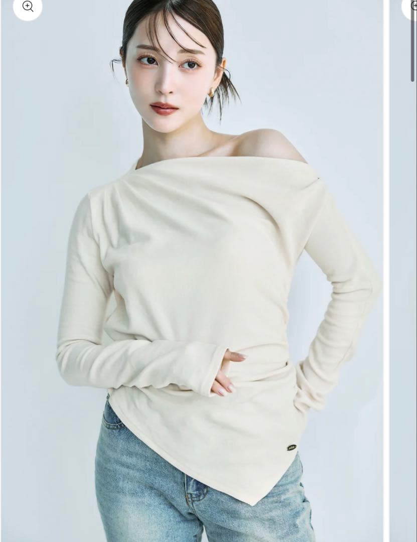 poláura オフショルダー長袖トップス クロスオフショルダーロングスリーブニット – poláura OFFICIAL ONLINE