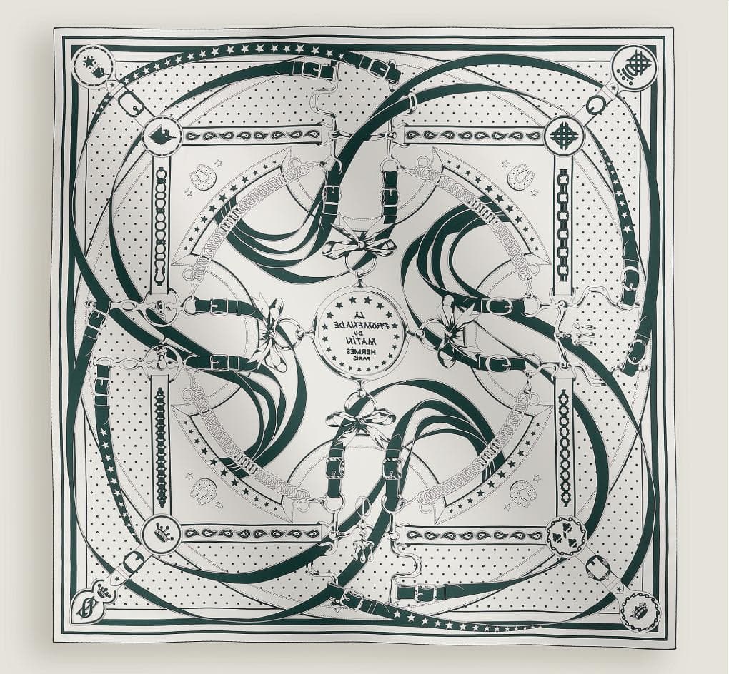 エルメス カレダブルフェイス 140 《朝の散歩・バンダナ》