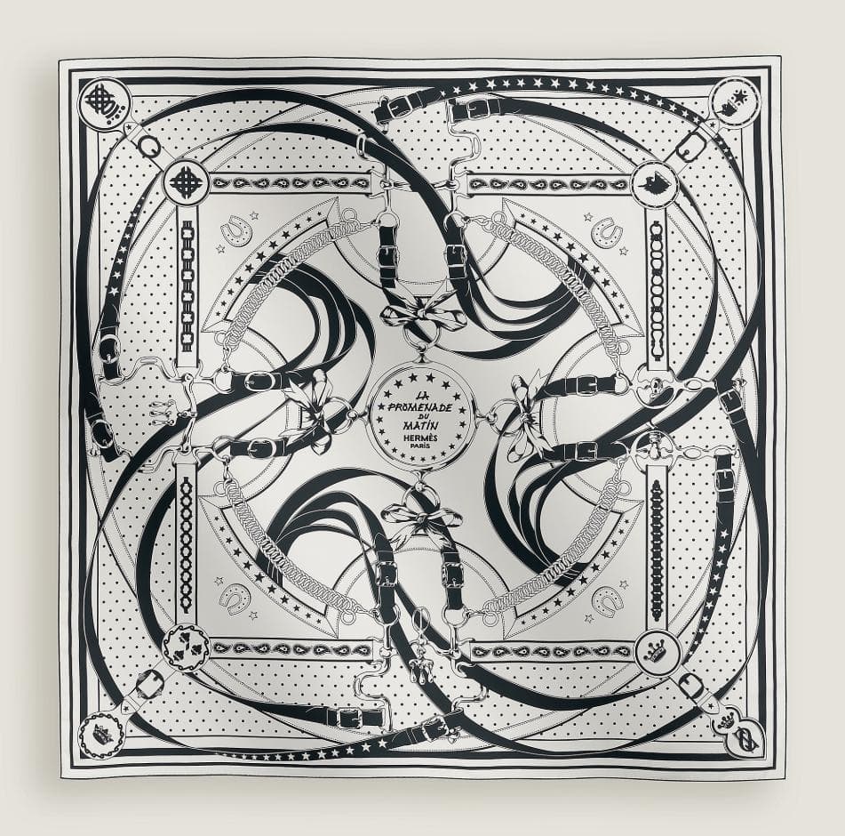 エルメス カレダブルフェイス 140 《朝の散歩・バンダナ》