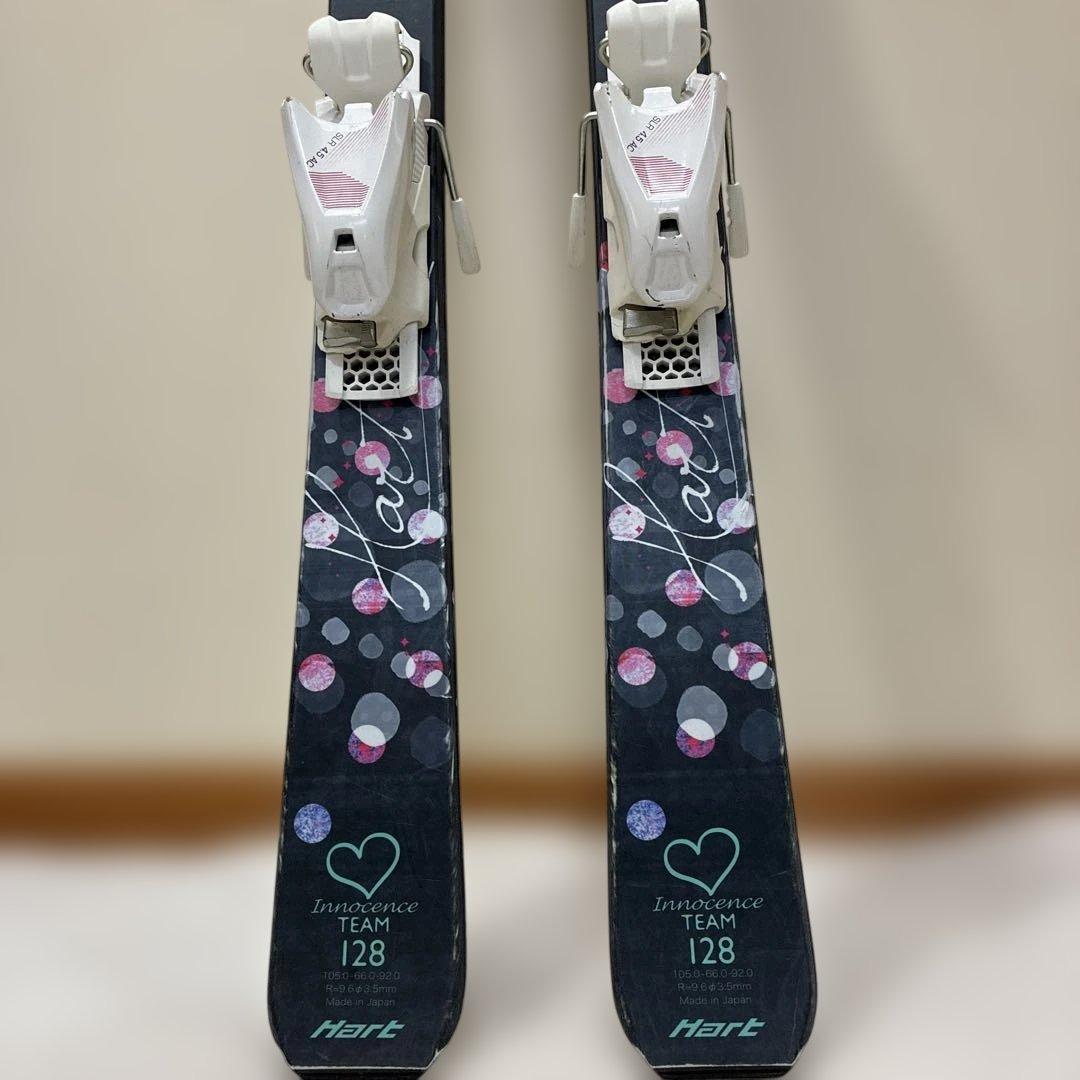 あん様専用 子供用ハートスキー板セット スキー板128 ストック90