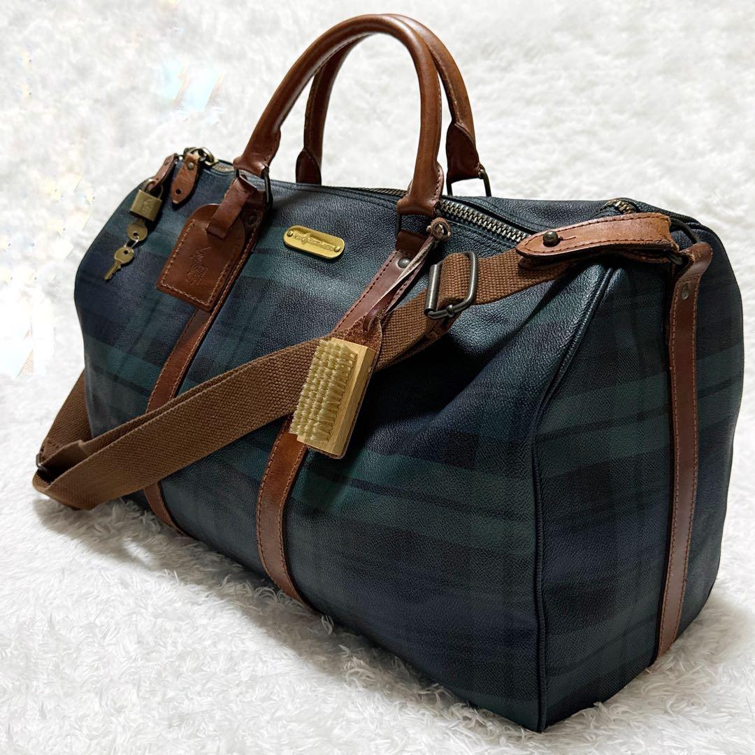 付属品完備】ポロラルフローレン ボストンバッグ 2way 専用ブラシ