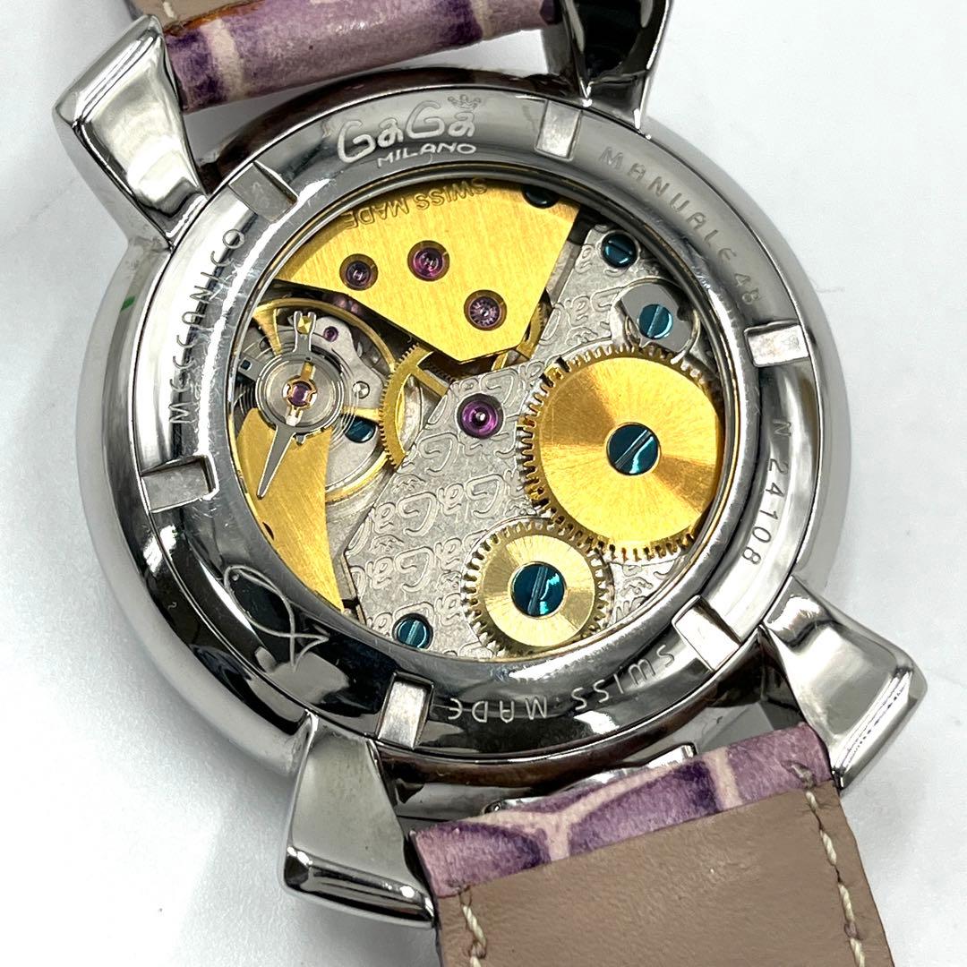 美品・希少】ガガミラノ マヌアーレ50 裏スケ スモールセコンド