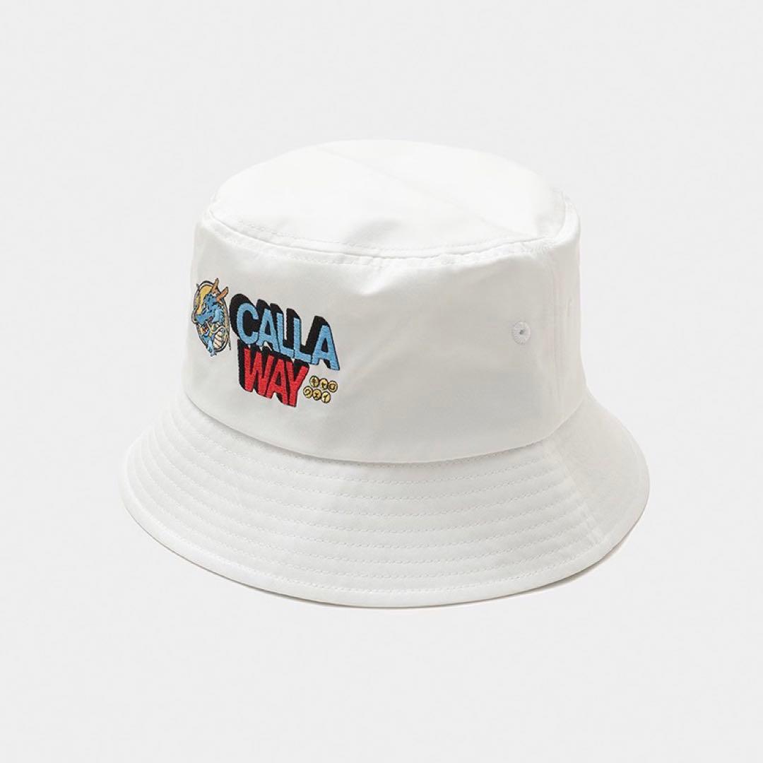 キャロウェイ ドラゴンボール ロゴ刺繍バケットハット（白） - メルカリ