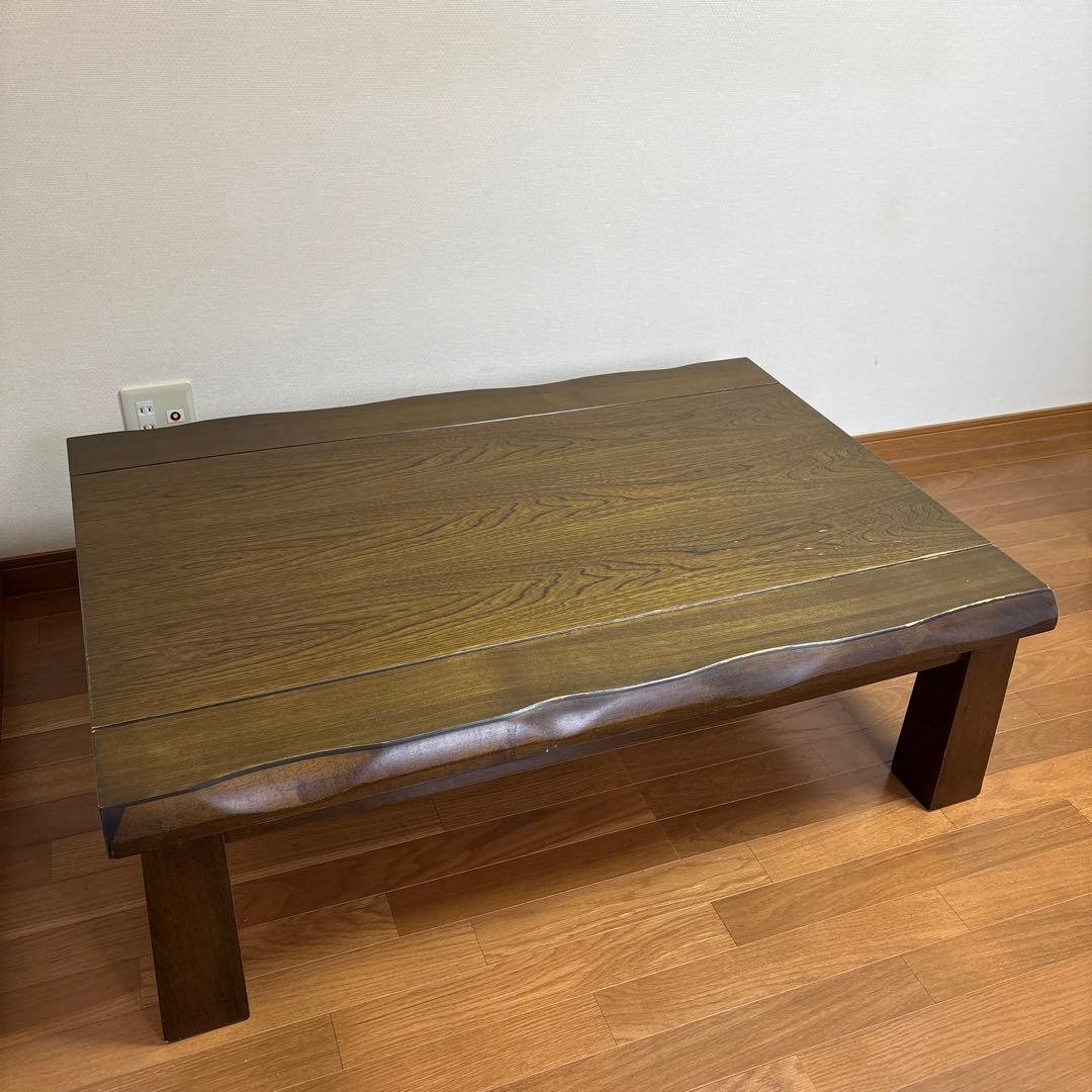 送料、設置込み！テーブルマット付き！長方形こたつ 木製 アンティーク ektw1504-01.jpg