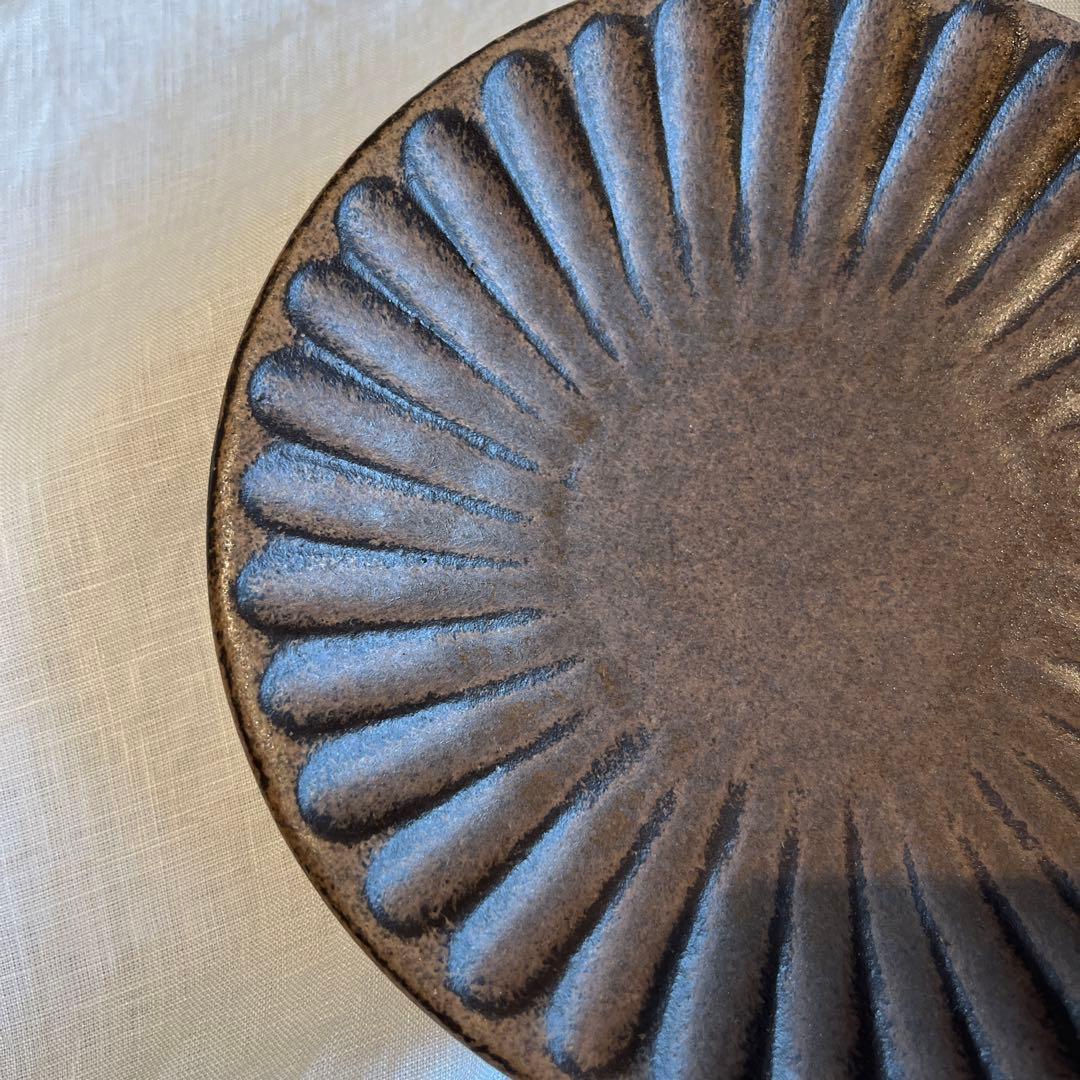 小澤基晴 ブロンズ釉 6寸しのぎ(そぎ)皿 2枚セット - メルカリ