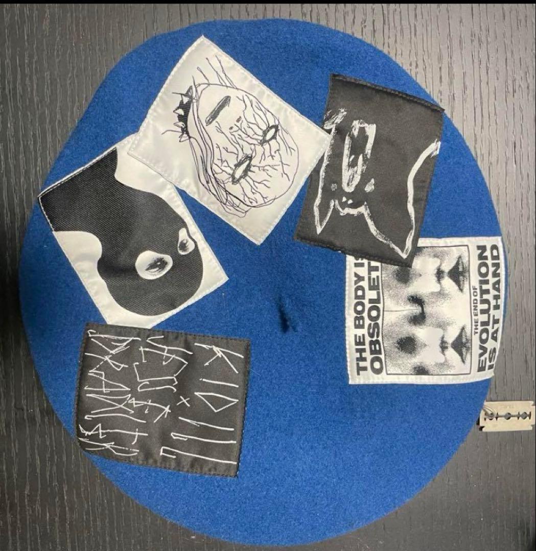 美品 KIDILL CA4LA ベレー帽 レア品 ブルー - メルカリ