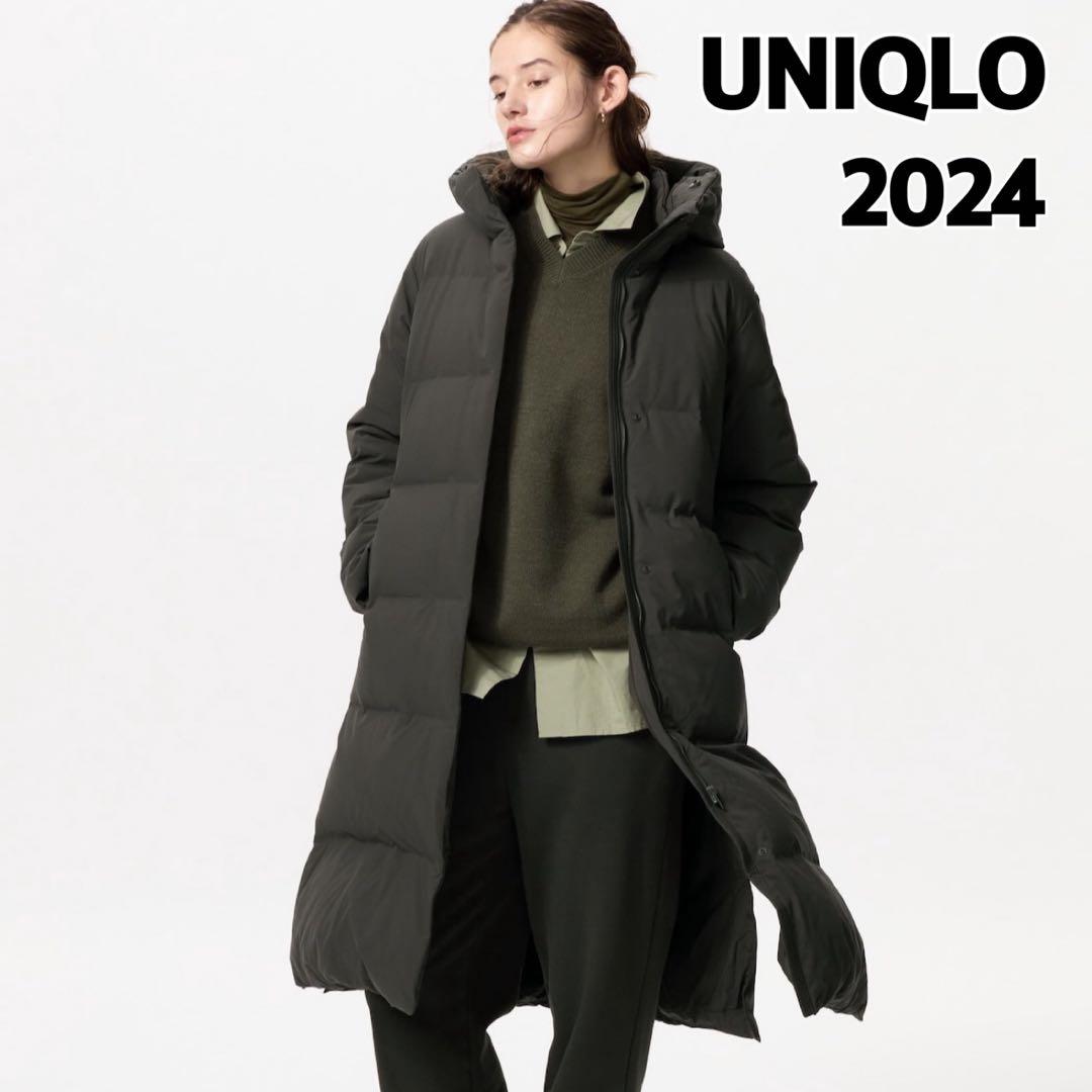 美品 2024年最新 ユニクロ シームレスダウンロングコート 撥水 希少